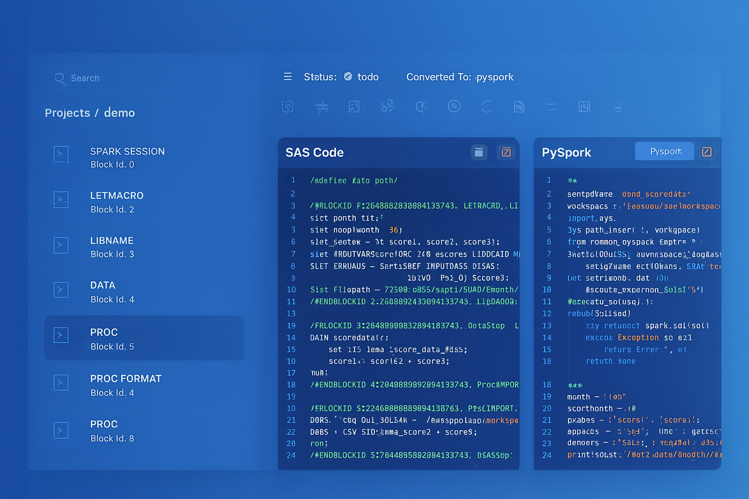 Automated SAS conversion to Python and Snowpark